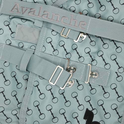 HORZE Avalanche 1200D Lightweight Turnout Blanket with Fleece Lining | Waterproof Horse Rain Sheet - Silver Blue - 72 in