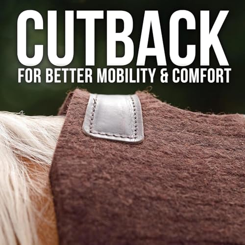 Professional's Choice 100% Steam-Pressed Wool Felt Western Saddle Pad - color: Chocolate, size: 31" x 32" x 1"