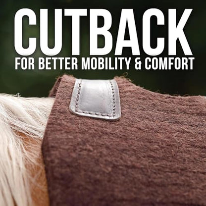 Professional's Choice 100% Steam-Pressed Wool Felt Western Saddle Pad - color: Chocolate, size: 31" x 32" x 1"