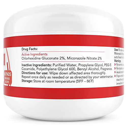 Nootie Medicated Dog Wipes, Chlorhexidine & Miconazole Pet Wipe for Dogs & Cats - 2” Small Wipes, 60 Count - Sold in Over 10,000 Vets & Pet Stores (Pack of 2) - size: 60 Count (Pack of 2)