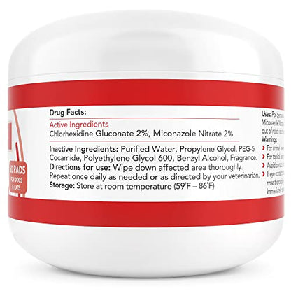 Nootie Medicated Dog Wipes, Chlorhexidine & Miconazole Pet Wipe for Dogs & Cats - 2” Small Wipes, 60 Count - Sold in Over 10,000 Vets & Pet Stores (Pack of 2) - size: 60 Count (Pack of 2)