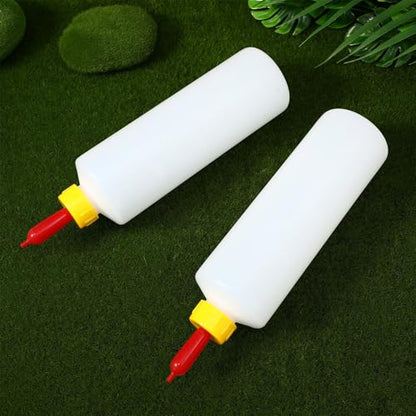 SEWACC 1 Set Lamb Feeding Bottles Milk Feeder Bottles with Nipples for Farm Animal Nursing Small Livestock