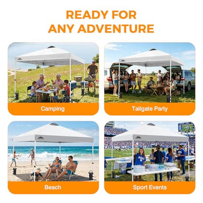 EAGLE PEAK 10x10 Pop Up Canopy Tent Easy Up Canopy Outdoor, White - color: White, size: 10x10