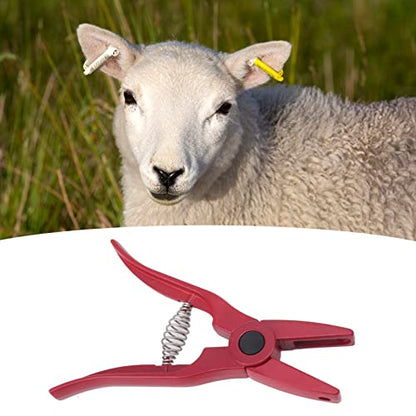 Universal Livestock Ear Tag Pliers, Folding Tagger Puncher Applicator for Goat, Sheep, Lamb, Cattle