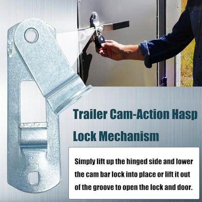 Fuoequl Trailer Hasp Bolt Kit for Trailer Cam Action Hasp - style: Cargo Trailer Door hasp
