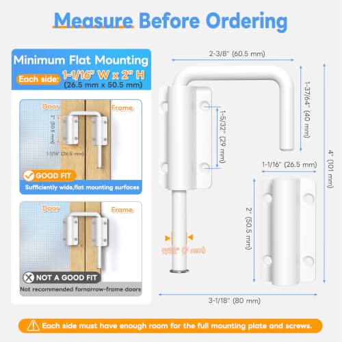 Sliding Door Loop Lock Latch, 2-3/8 Inch Barn Door Lock White 1PC - color: White-1 Pc