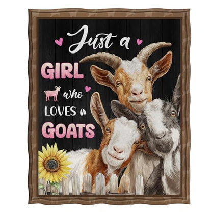 Jekeno Goat Gifts Blanket Farm Animal Throw Blanket - color: Goats1, size: 50"x60"