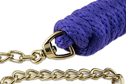 Basic Poly Lead Rope with Chain - color: Purple