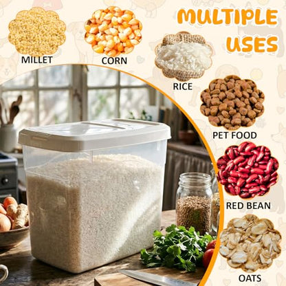 2 Pack 18 Lbs Airtight Dog Food Storage Container with Scoops - size: 18 Lbs