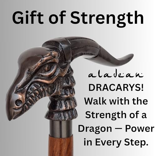 Walking Cane - Handmade,Wooden, Ergonomic, Stylish - Canes for Men, Cane for Women - Elderly Walking Sticks for Seniors, Unique, Wood - style: Dracarys