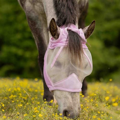 Equinavia Algard Soft Mesh Earless Fly Mask - Sweet Pink - Cob - color: Sweet Pink, size: Cob