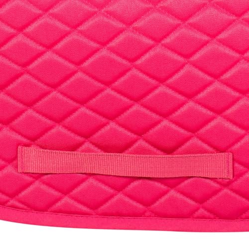 TuffRider Basic Pony Saddle Pad – Diamond Quilted, Flannel Lined, Breathable Schooling Pad for Horses - color: Hot Pink