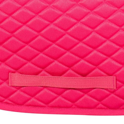 TuffRider Basic Pony Saddle Pad – Diamond Quilted, Flannel Lined, Breathable Schooling Pad for Horses - color: Hot Pink