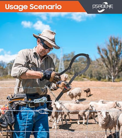 Heavy Duty Fence Fixer, Barb Wire Fence Tools, Fence Repair Wire Tightener Wire Tensioner Tool for Wire Fence Farm Garden | Barb Wire Fence Tool, Barbed Wire Fence Tightener, Fence Tightener & Wire Fence Tensioner for Farm & Garden Fence Maintenance