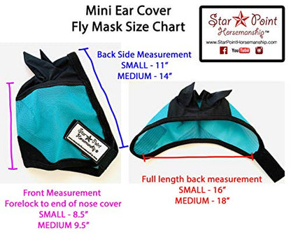 Miniature Horse Ear Cover Fly Mask (Small 28-32", Purple/Black) - color: Purple/Black, size: Small 28-32"