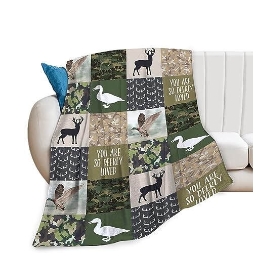 Hunting Blanket - Flannel Throw Blanket, 40"x50", Camouflage, Comfort Plus, Adults, All Seasons - color: Hunting D1, size: 40"x50"