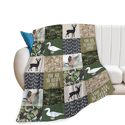 Hunting Blanket - Flannel Throw Blanket, 40"x50", Camouflage, Comfort Plus, Adults, All Seasons - color: Hunting D1, size: 40"x50"