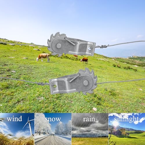 Electric Fence tensioner, High tensile Wire Fence tensioner for Farm 10pcs - color: SILVER, size: 10 pcs