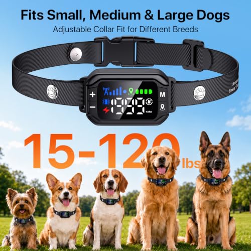 GPS Wireless Dog Fence System, Electric Fence for Dogs, 3 Training Modes