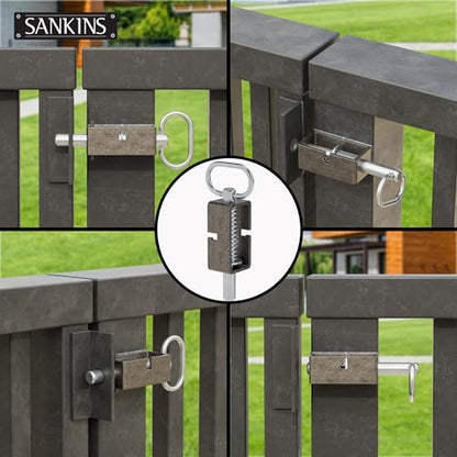 5-1/8'' Trailer Gate Latch, Weld-On Spring Latch Lock, Heavy-Duty Trailer Latch with Plain Tube, Spring Loaded Latch for Utility Trailer Gate, Pack of 2 - size: 5inch