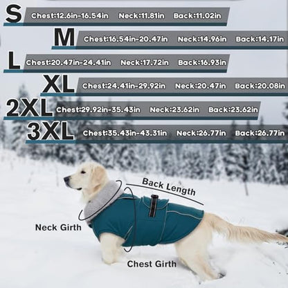Lelepet Dog Coats for Small Dogs Waterproof Dog Jacket with Adjustable Fit - color: Dark Green, size: S