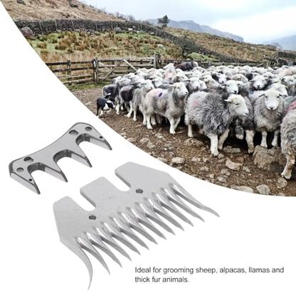 Sheep Shears Blade, 7mm Teeth Spacing High Carbon Steel Wool Clipper Cutter, Trimmer Replacement for Sheep Goat Llama Thick Fur Fine Wool Grooming