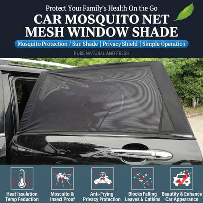 2 Pack Stretchy Mesh Car Rear Side Window Shades, Bug UV Protection Mosquito Net, Breathable Blackout Privacy Baby Car Window Screens, Universal 95% Cars SUVs Camping Accessories - size: Rear Side Window Shade