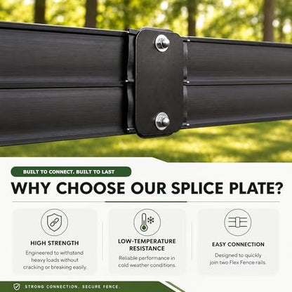 Equine Fencing Accessory Splice Plate Kit 8pcs, Weatherproof Horse Fence, Suitable for Equine Events, Clubs and Outdoor Riding Perimeter Use - size: Splice Plate