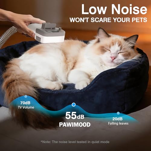 Dog Grooming Vacuum, 13000Pa & 2L Dust Cup & <55dB, 5-in-1 Self-Cleaning Pet Hair Vacuum with Spray Brush for Shedding, Quiet Deshedding Kit for Dogs Cats | self-cleaning with spray brush for shedding,Quiet <55dB,Includes clipper & steam brush,Home groomi