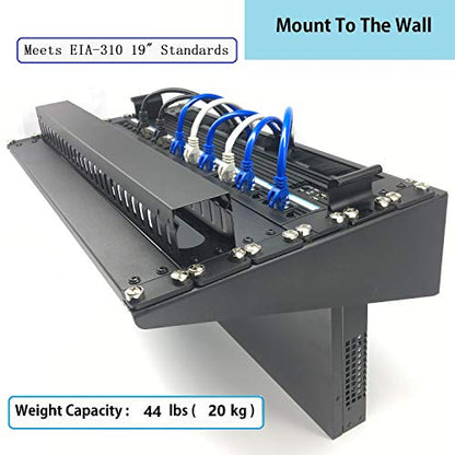 6U Steel Wall Mount Rack Vertical and Horizontal Mounting - size: 6U