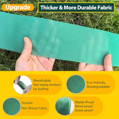 120ft Tree Wrap to Protect Bark, Tree Wrap for Damaged Bark, Tree Trunk Wrap to Keep Plants Warm and Tree Trunk Protectors from Deer and Animal, Durable and Effective, Green - color: 120ft-green