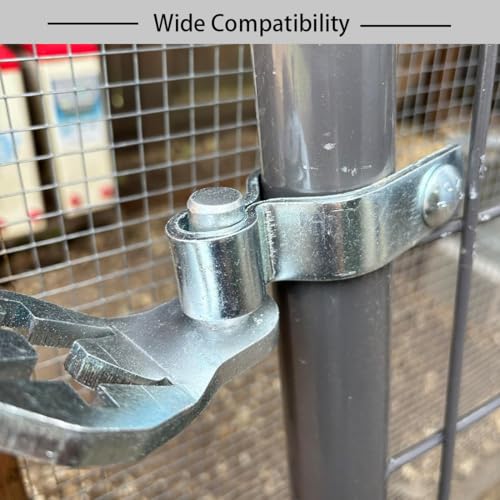 Heavy Duty T-Post Gate Hinge Kit, 1-5/8″Chain Link Fence Gate Post Hinge Pins, Galvanized Steel Easy Install Hardware for Farm, Garden, Backyard Gate