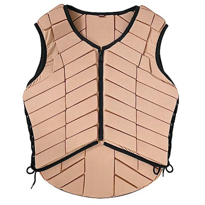 HILASON Tan Rodeo Safety Vest Protective Gear Equestrian - size: X-Large