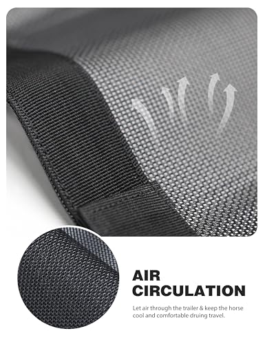 Tackmore Horse Trailer Window Screen Mesh Trailer Safety Bar Window Screen with Mesh Hole Trailer Bar Window Accessories 26 * 22.5 inch - size: 26*22.5 inch