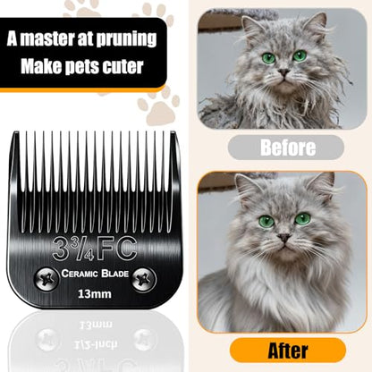 3PCS 3FC Dog Grooming Blades Replacement Compatible with Andis Dog Clippers - size: Black(3FC)