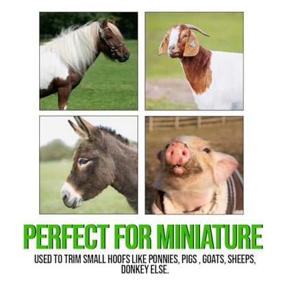 10" Miniature Hoof Nipper for Ponies–High-Quality Vanadium Steel Farrier Tool with Dull Finish for Precise Hoof Trimming,Grooming,Maintenance–Professional Farrier Equipment,Durable Hoof Care Tool