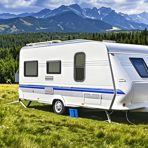 VEVOR Vertical RV Window, 12" W x 24" H Tinted Sliding Window with Net Screen & Trim Ring, Fit 15/16" - 1 3/4" Thickness Wall, RV Window Replacement for Teardrop Cargo Trailer Camper, DOT Approved - size: 12x24in, style: Vertical