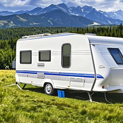 VEVOR Vertical RV Window, 12" W x 24" H Tinted Sliding Window with Net Screen & Trim Ring, Fit 15/16" - 1 3/4" Thickness Wall, RV Window Replacement for Teardrop Cargo Trailer Camper, DOT Approved - size: 12x24in, style: Vertical