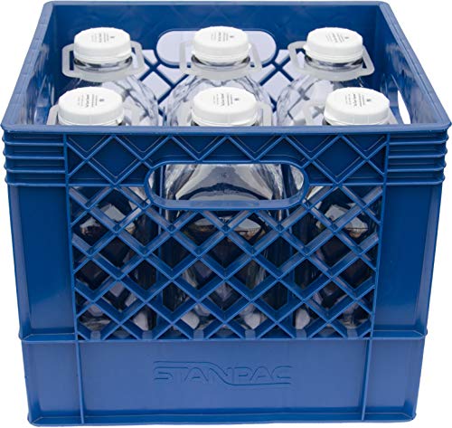 Plastic Crates for Glass Milk Bottles Commercial Duty (2 Qt, 6 cell) - size: 2 Qt, 6 cell