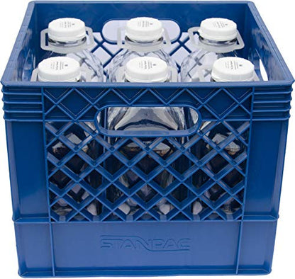 Plastic Crates for Glass Milk Bottles Commercial Duty (2 Qt, 6 cell) - size: 2 Qt, 6 cell