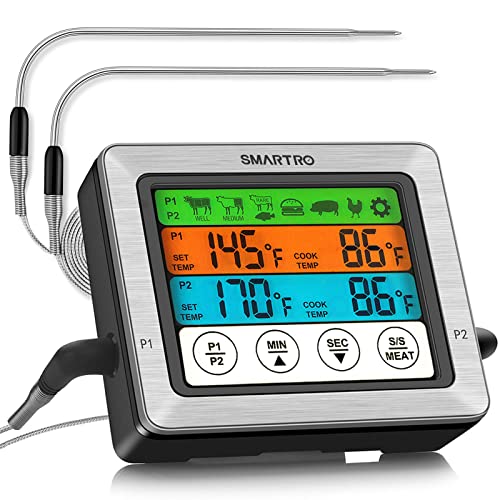 SMARTRO ST54 Dual Probe Digital Meat Thermometer with Timer Mode