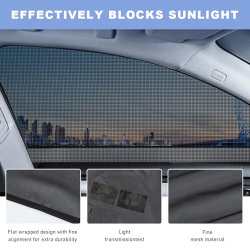 Wevdn 2 PCS Car Window Shade, Breathable Mesh Auto Front Rear Side Window Sun Shades, UV Protection car Window Screens for Baby and Kids, Auto Camping Curtains Privacy Protection Shades (SUV Front) - color: SUV Front