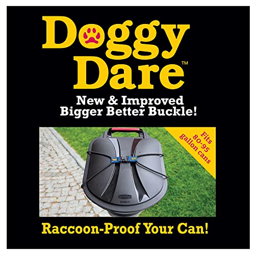(2 Pack) Doggy Dare Trash Can Lock - Extra Large - Fits 80-95 Gallon Trash Cans - Perfect for Dogs, Raccoons, Opossums - Bungee Cord Design Makes Install Simple (Trash Can NOT Included) - size: 2-Pack Extra Large 65-95 Gallon