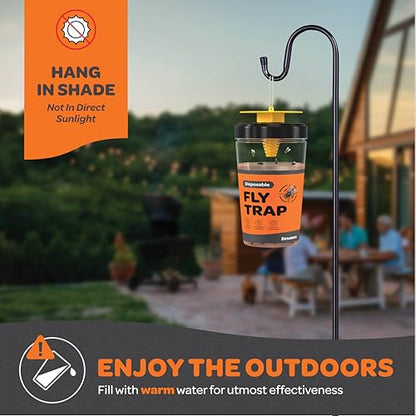 Outdoor Fly Trap Refills [Set of 4] Dissolvable Non-Toxic Bait - Fly Repellent for Outdoor Use Only - Controls Flies for Patios, Barns, Ranches Etc. - style: 4PK (Refills only)