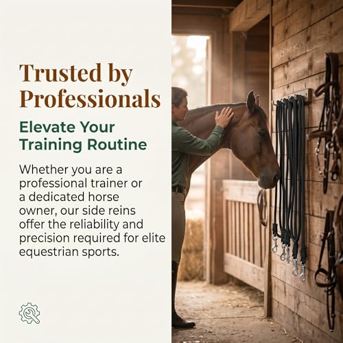 Professional Roper Rein, Soft Broken-in Nylon Braiding, Converts to Training Lead, Durable Stainless Steel Hardware, 1/2" x 10' Heavy-Duty Equestrian Horse Reins & Lead Rope