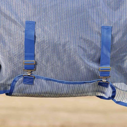 WeatherBeeta ComFiTec Ripshield Fly Sheet Detach-A-Neck, White/Cobalt, 84" - color: White/Cobalt, size: 84"