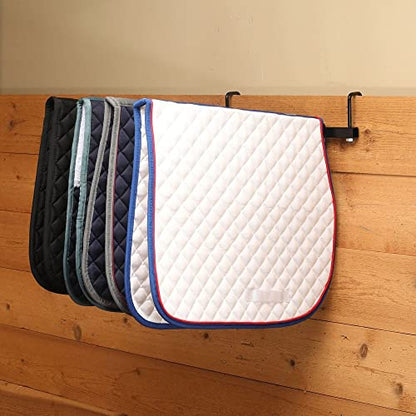 EASY-UP 4 Arm Swing Blanket and Pad Rack | Freestanding Portable Saddle Pad Rack for Horse Shows & Barns | Holds 4 Blankets or Pads | Removable Arms | Stable with T-Bar Base