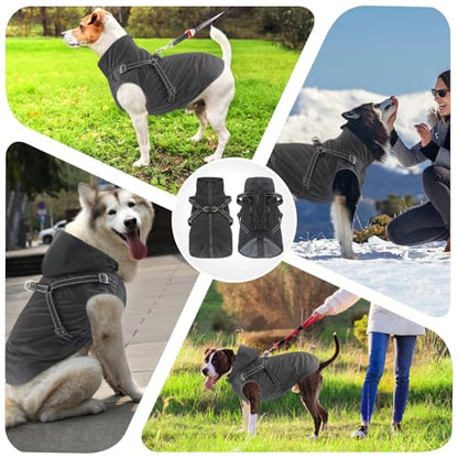 Dog Raincoat Waterproof Dog Hoodie Reflective Dog Raincoat Hooded Adjustable Rain Jacket for Small Medium Large Dogs Puppies (Black, M) - color: Black, size: M