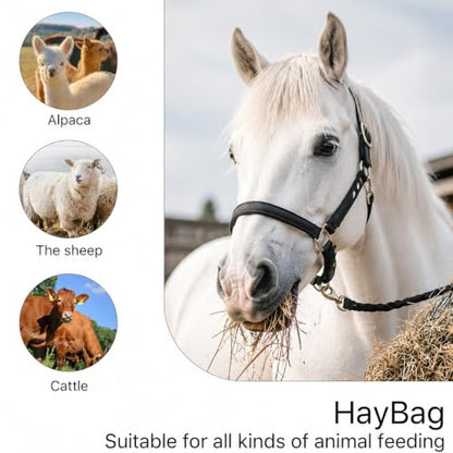 2Pcs Hay Nets for Horses, 40"Heavy Slow Feed Hay Nets for Horses Goat Sheep