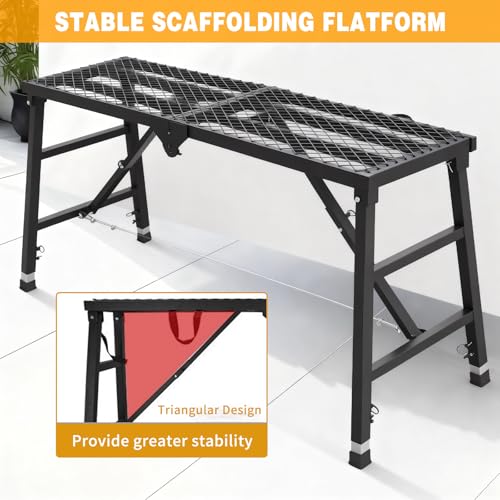 Adjustable & Foldable Scaffolding Working Platform for Home Projects